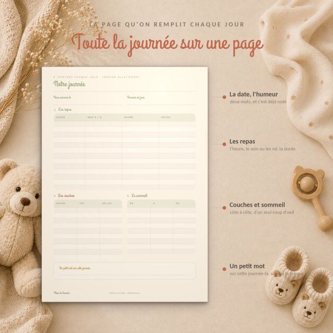 Mon carnet de bébé — le premier mois