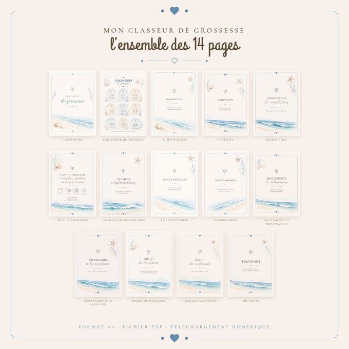 Mon classeur de grossesse — bord de mer