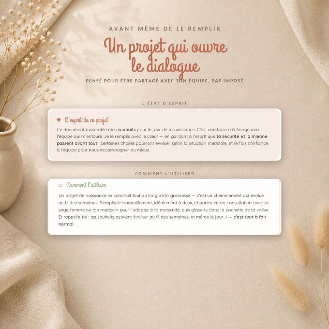 Mon projet de naissance